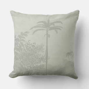 Almofada Pastel Green Vintage Palm Trees Boêmian
