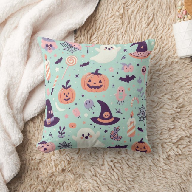Almofada Pastel Halloween Spooky Pattern (Cobertor)