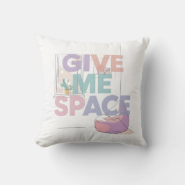 Almofada Pastel “Me Dê Espaço” Travesseiro Neurodivergente