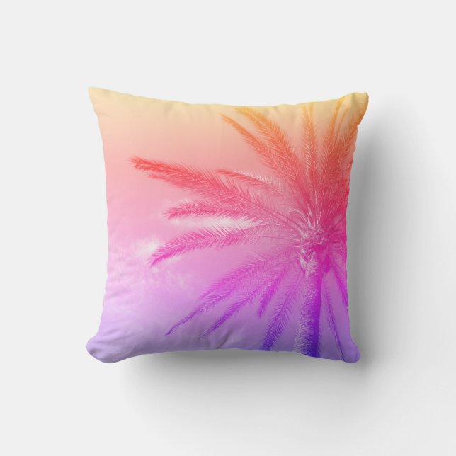 Almofada Pastel Palm Tree Funky Summer (Frente)