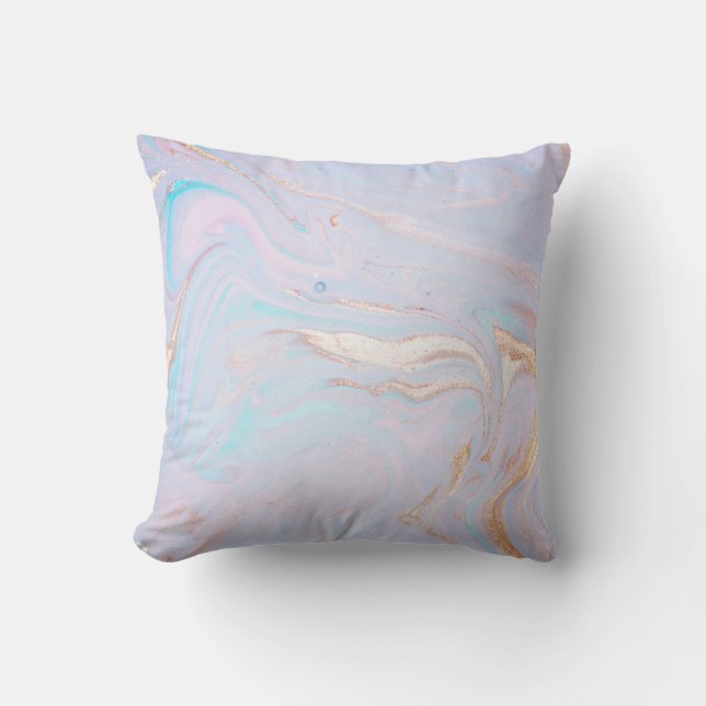 ALMOFADA PASTEL RAINBOK PINK MARBLE CUSHION (Frente)