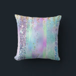 Almofada Pastel Rainbow Glitter Pattern Design<br><div class="desc">This design features a soft pastel rainbow color palette enhanced with a subtle glitter effect that adds sparkle and dimension throughout the pattern. Gentle shades of pink, blue, yellow, green, and lavender blend seamlessly together, creating a dreamy and uplifting look. The glitter detailing is delicately layered across the design, giving...</div>