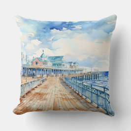 Almofada PASTEL WATERCOLOR BOARDWALL E PRAIA bonito