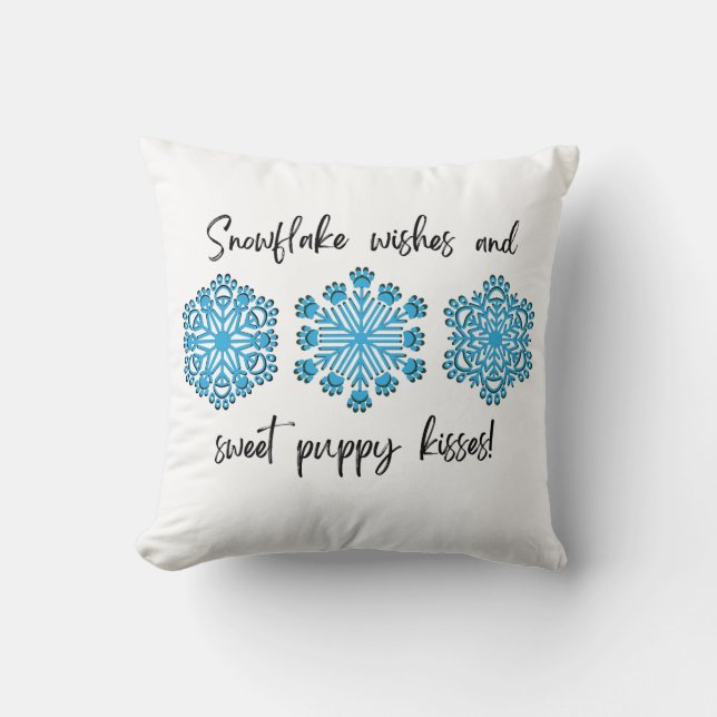 Almofada Pata Cachorro Snowflake Puppy Beijos (Frente)