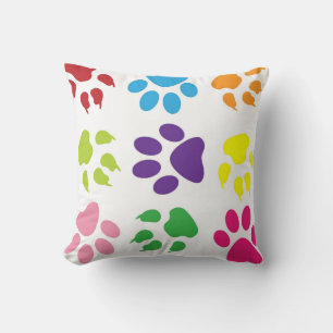 Almofada Pata de cão com padrão de impressão decorativo da