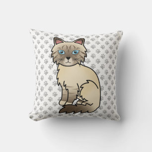 Almofada Pata de Chocolate Pia Birman / Ragdoll Gato e Pata