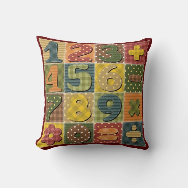 Almofada Patchwork Basic Numeral Pattern (Frente)