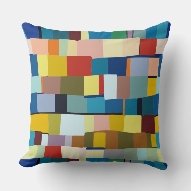 Almofada Patchwork de cor do abstrato 271020 (Frente)