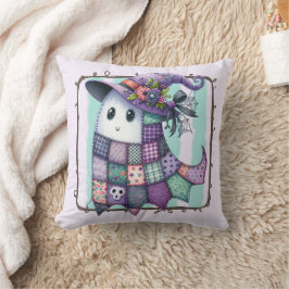 Almofada Patchwork Roxo Ghost Halloween - Decor Assustador