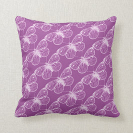 Almofada Patina roxo: Borboletas e libélulas