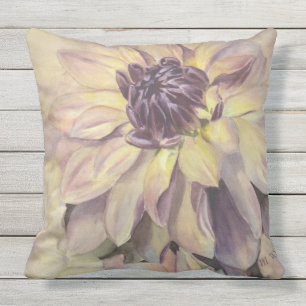 ALMOFADA PÁTIO ROXO E AMARELO DA FLOR DA DÁLIA