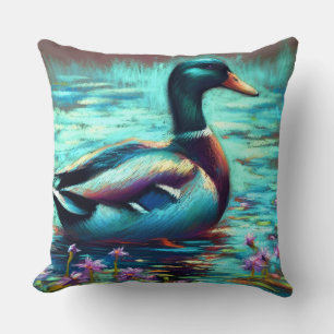 Almofada Pato-Alarme de Desenho do Pastel duro