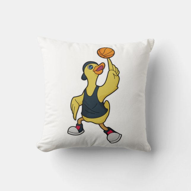 Almofada Pato como jogador de basquetebol (Frente)