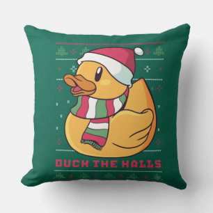 Almofada Pato Engraçado e Bonito Faz Feliz Pato De Natal O