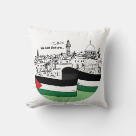 Almofada Patrimônio Palestiniano e Esperança: Voltaremos