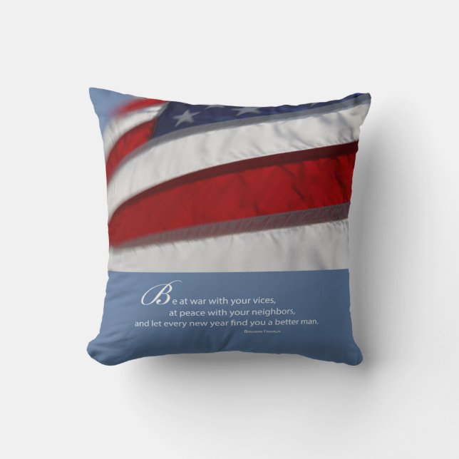 Almofada Pátrio, Bandeira Americana (Frente)