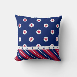 Almofada Patriotic All Stars Strips Red White Blue USA