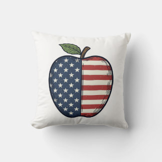 Almofada Patriotic Apple Vintage Engraving Vector Design_1