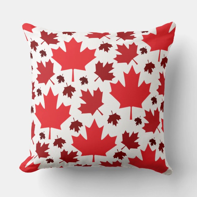 Almofada Patriotic Canada Flag Maple Leaf Pattern (Frente)
