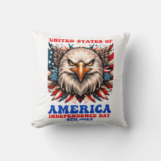 Almofada Patriotic Eagle Americana Throw Pillow