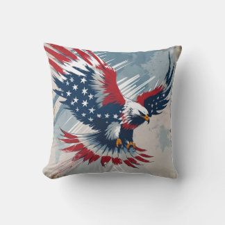 Almofada Patriotic Eagle Art Throw Pillow