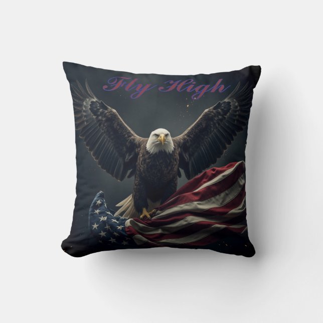 Almofada Patriótica USA Flag Eagle (Frente)
