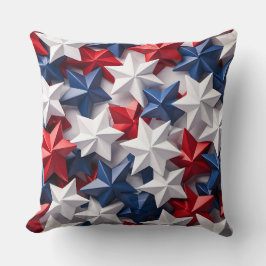 ALMOFADA PATRIÓTICO VERMELHO BRANCO AZUL AMERICANO ESTRELAS
