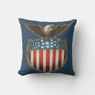 Almofada Patriotismo Vintage, Águia Orgulhosa sobre a Bande