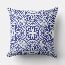 Pattern With Blue on White