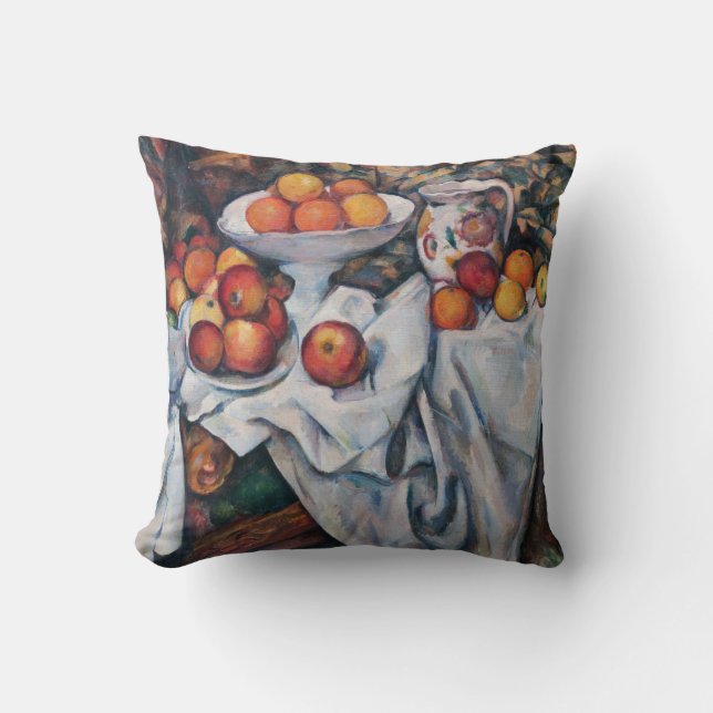 Almofada Paul Cezanne - Natureza Morta, Maçãs e Laranjas (Frente)