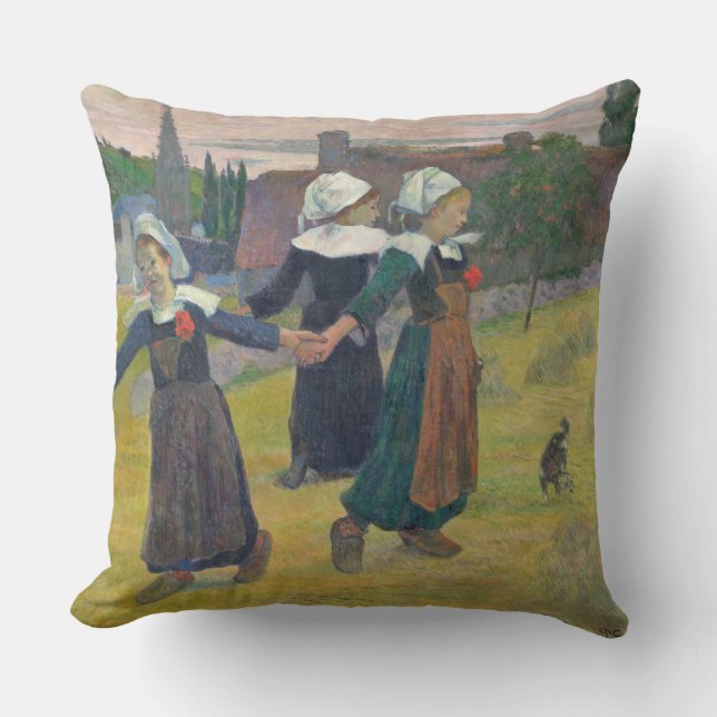 Almofada Paul Gauguin | Breton Girls Dancing, Pont-Aven, 18 (Frente)