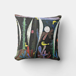 Almofada Paul Klee art: Paisagem com Aves Amarelas