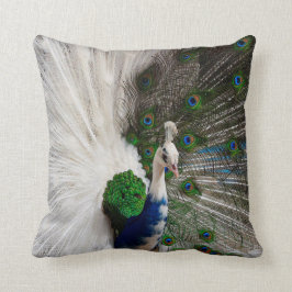 Almofada Pavão azul branco