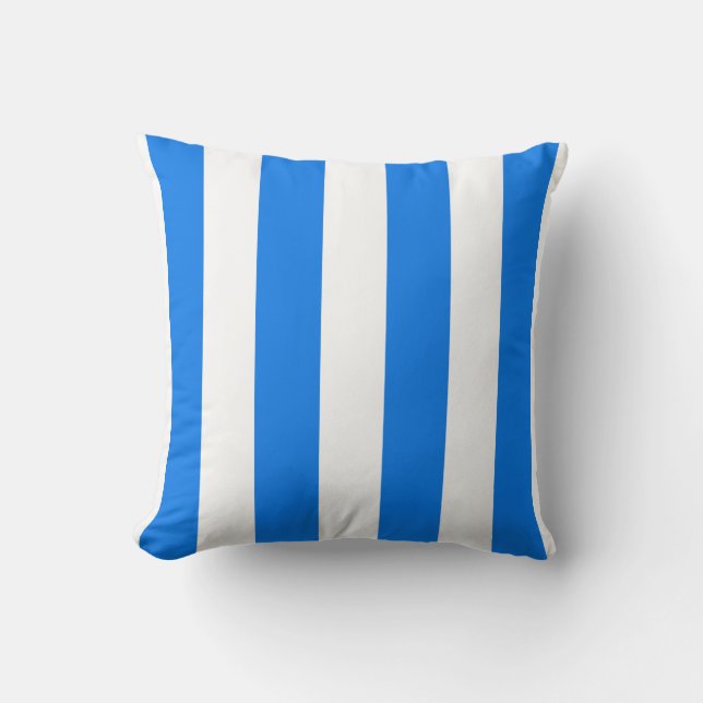Almofada Pavão Azul e Branco Strike (Frente)
