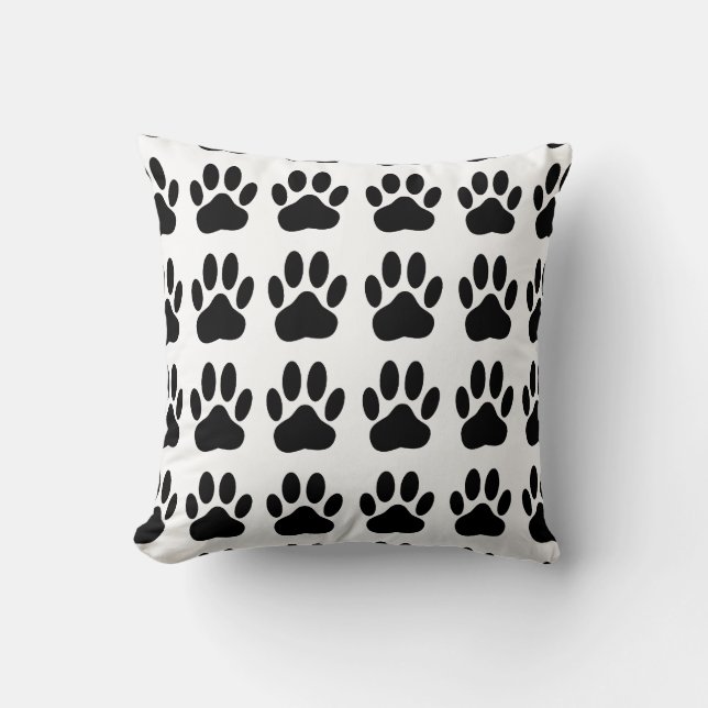 Almofada Pawprint do Cachorro Decorativo (Frente)