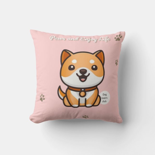 Almofada Paws and Enjoy Life Shiba Pillow (Frente)
