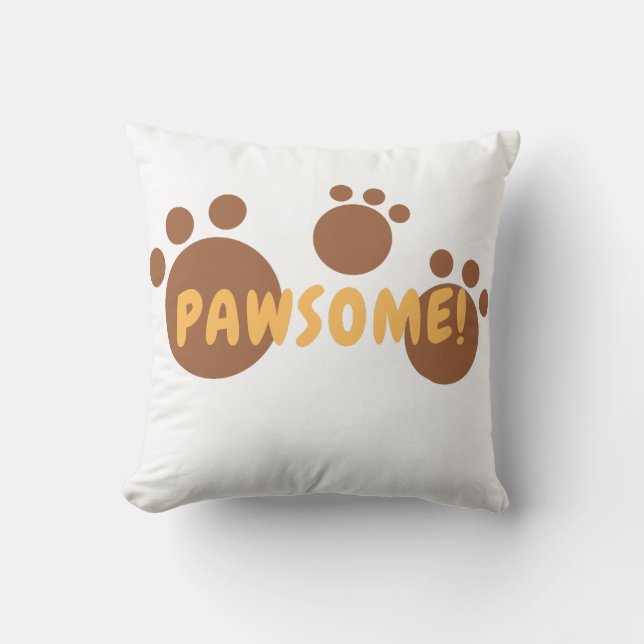 Almofada Pawsome para mulheres amantes de gatos (Frente)