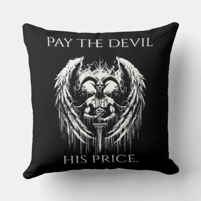 Almofada Pay the Devil His Price (Verso)