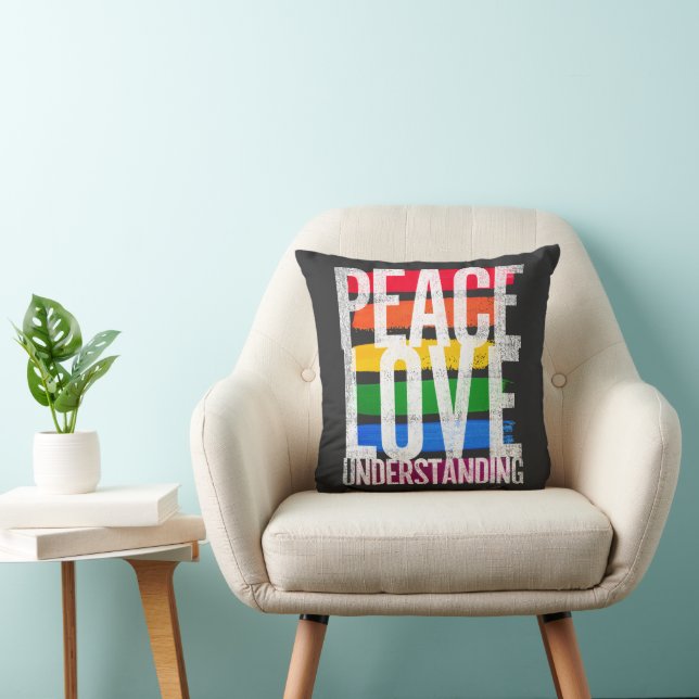 Almofada Paz Amor e Compreensão (Cadeira)