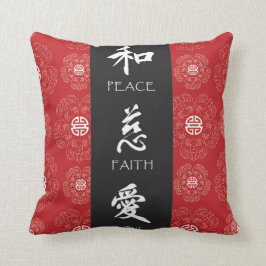 Almofada Paz chinesa do zen, fé, travesseiro do amor