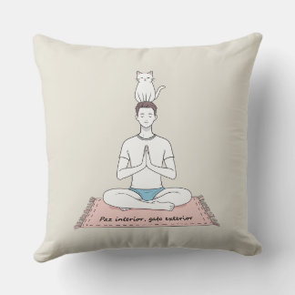 Almofada Paz Interior, Gato Exterior
