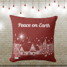 Paz no País Branco de inverno na Silhueta Terra