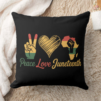 Almofada Peace Love Juneteenth