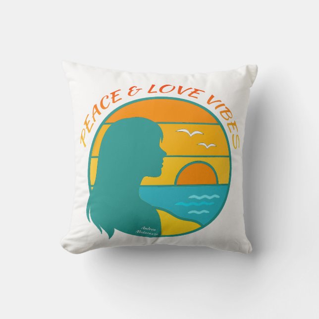 Almofada Peace & Love Vibes (Frente)