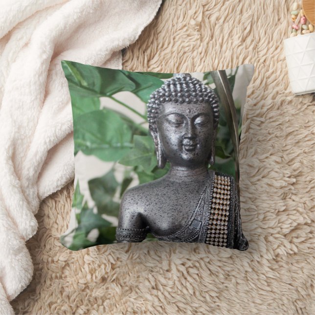 Almofada Peaceful Buddha Meditation Throw Pillow Zen Decor (Cobertor)
