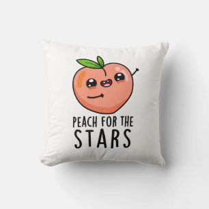 Almofada Peach For Stars Engraçado Fruta Pun
