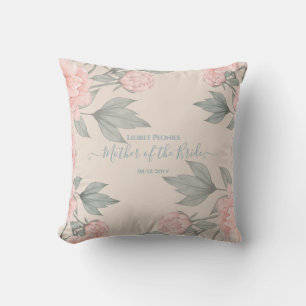 Almofada Peach Peonies Sage Orçamento Floral Casamento