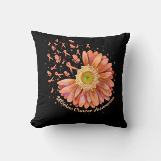 Almofada Peach Ribbon Hummingbird Uterina de girassol Cance