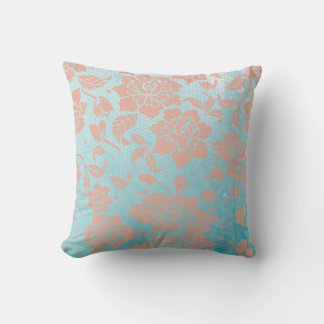 Almofada Peachy Floral Lace & Teal