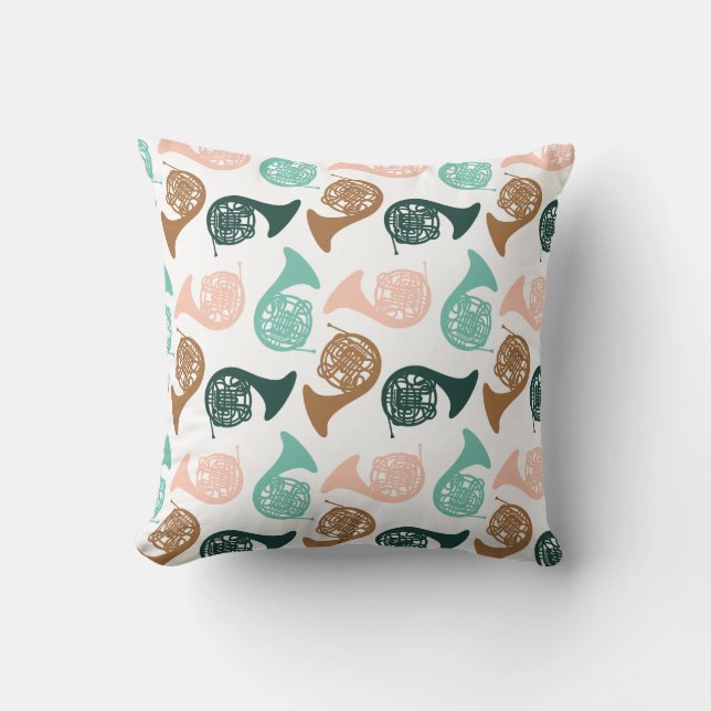 Almofada Peachy Green Horn | Presente do Jogador de Chifre (Frente)